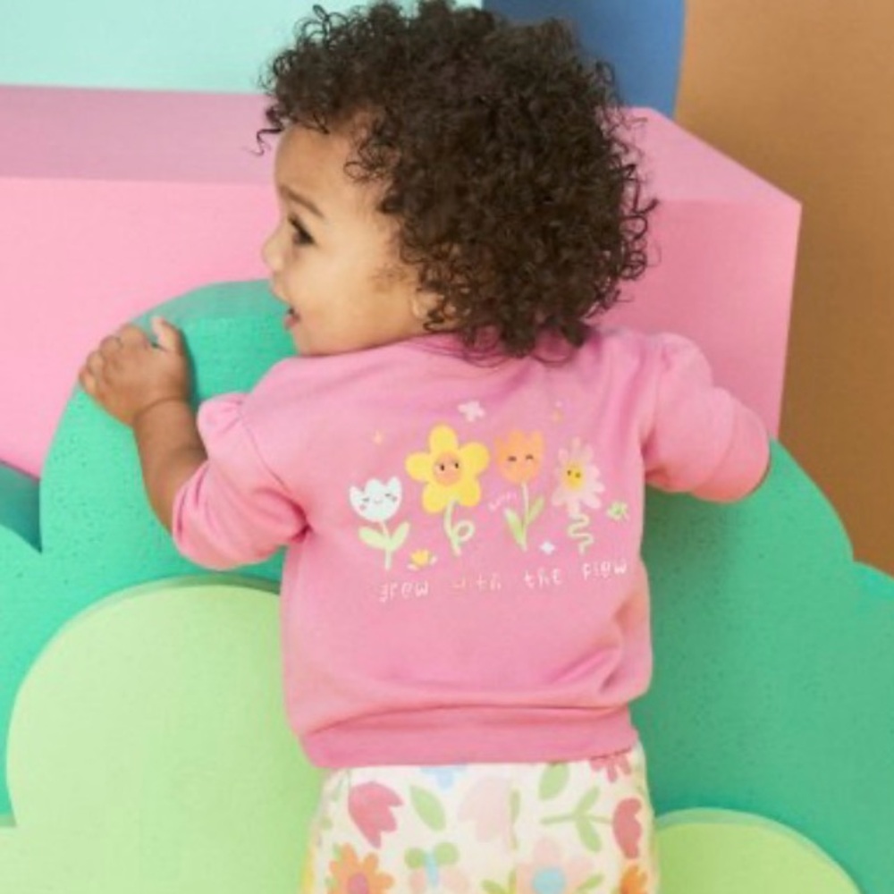 Garanimals Pink and Green baby Matching Sets bundle lot sweatsuit 18 month